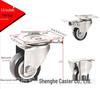 Stainless Steel Swivel Caster with PVC Wheel & Brake, Rustproof & Waterproof