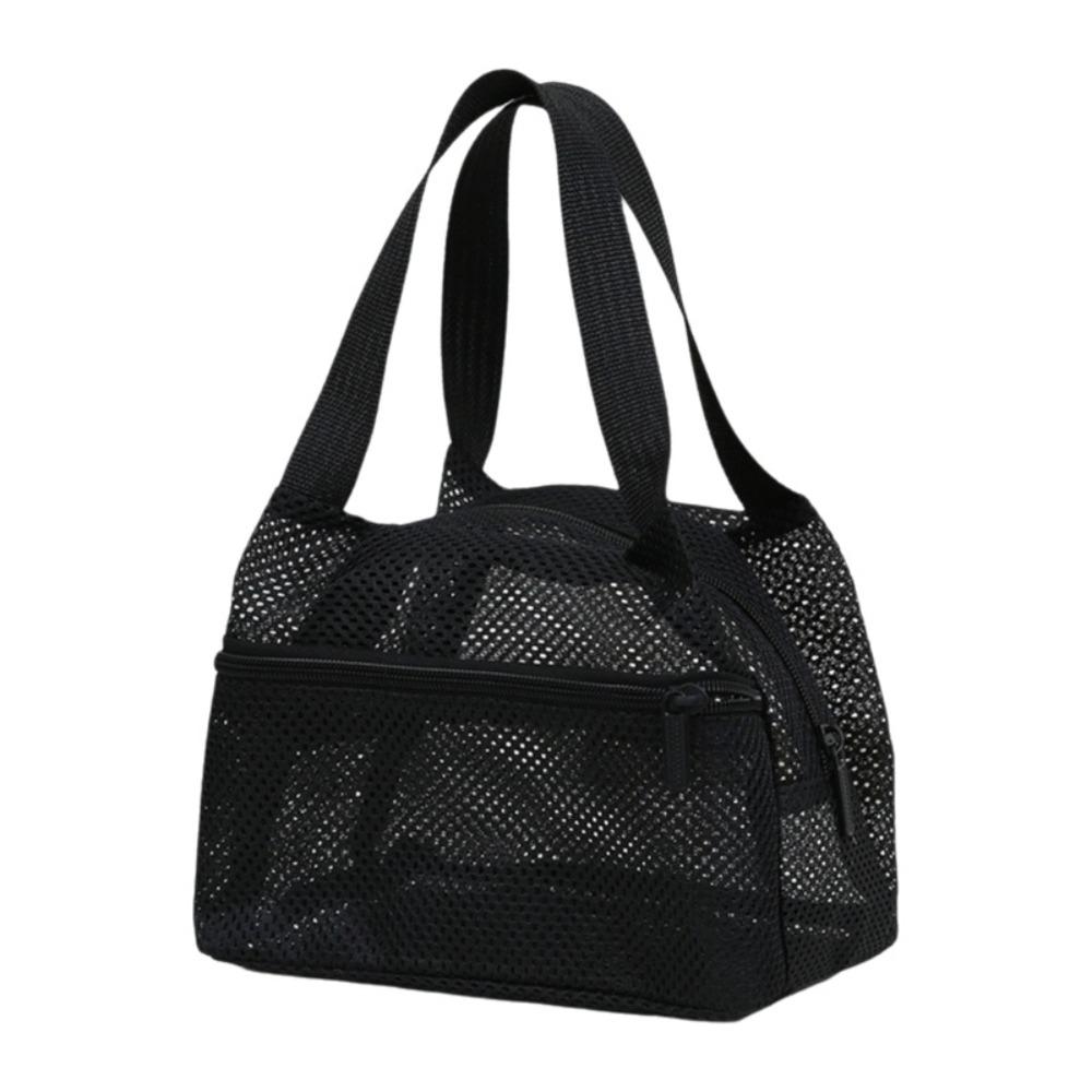 Portable Mesh Beach Bag Clear Travel Wash Bag Zipper Shower Cosmetic Bag Bath