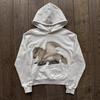 Casual Oversized Hoodie With Animal Print Streetwear Style Teens Young Adults Loose Fit Long Sleeve Pullover