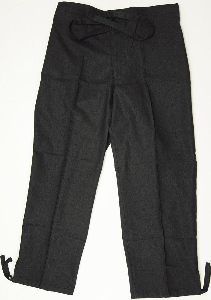 Summer Samue Work Linen and Cotton Sizes Casual Japanese Item (Colorful Clothes) - Blend, Unisex, S, M, L, LL, (Size S, Black)