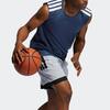 adidas Casual Round Neck Pullover Alphabet Printing Basketball Sports Vest Navy Blue / White Men's GT3015