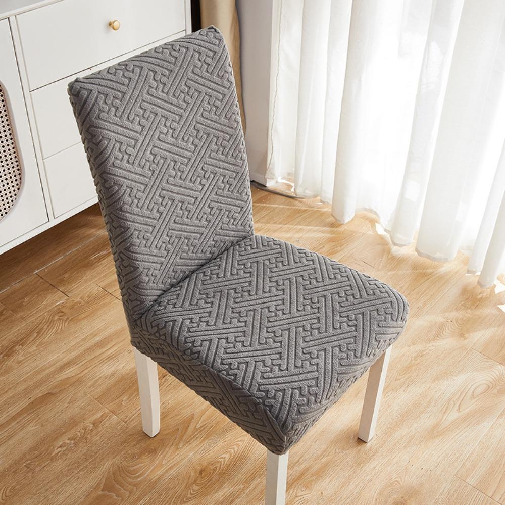 Washable Jacquard Chair Covers Stretch Elastic Pure Color Seat Covers for Home Decor