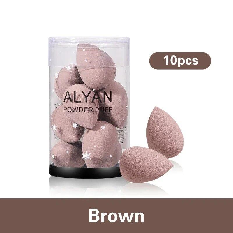 10 sztuk blender do makijażu Puff kosmetyczny sucha i mokra gąbka Mini kosmetyczne jajko poduszka podkład w proszku przybory kosmetyczne akcesoria do makijazu