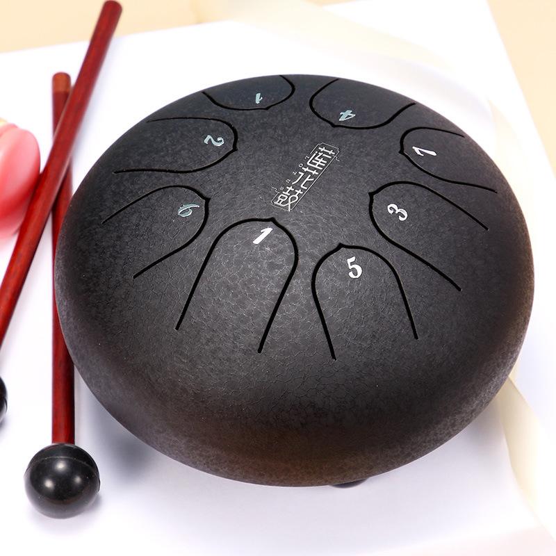 6 Inch 8 Note Tongue Drum Sound Therapy Steel Tongue Drums Healing Professional Percussion Music Instrument Accessories Children's Musical Taiko Drum