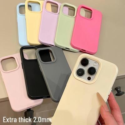 Premium Liquid Silicone Case for iPhone 15/14 with Solid Jelly Color Finish