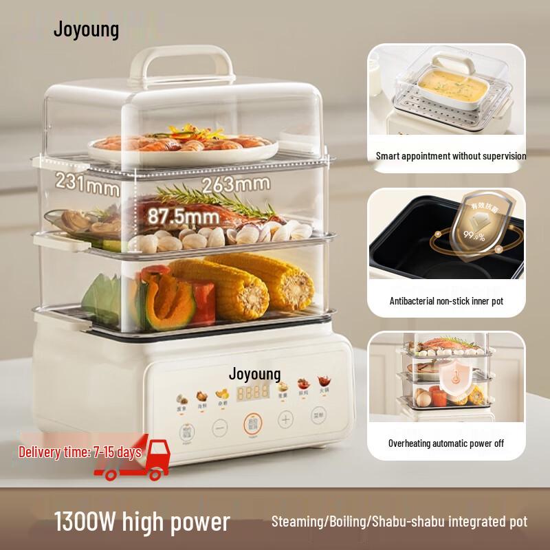 Joyoung 17.5L Multifunction Programmable Electric Steamer CN plug (adapter included) белый