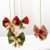 10pcs Christmas Bow With Bell Mini Xmas Tree Bowknot Pendant Ornaments For Home Decoration 2025 Navidad New Year Party DIY Gifts