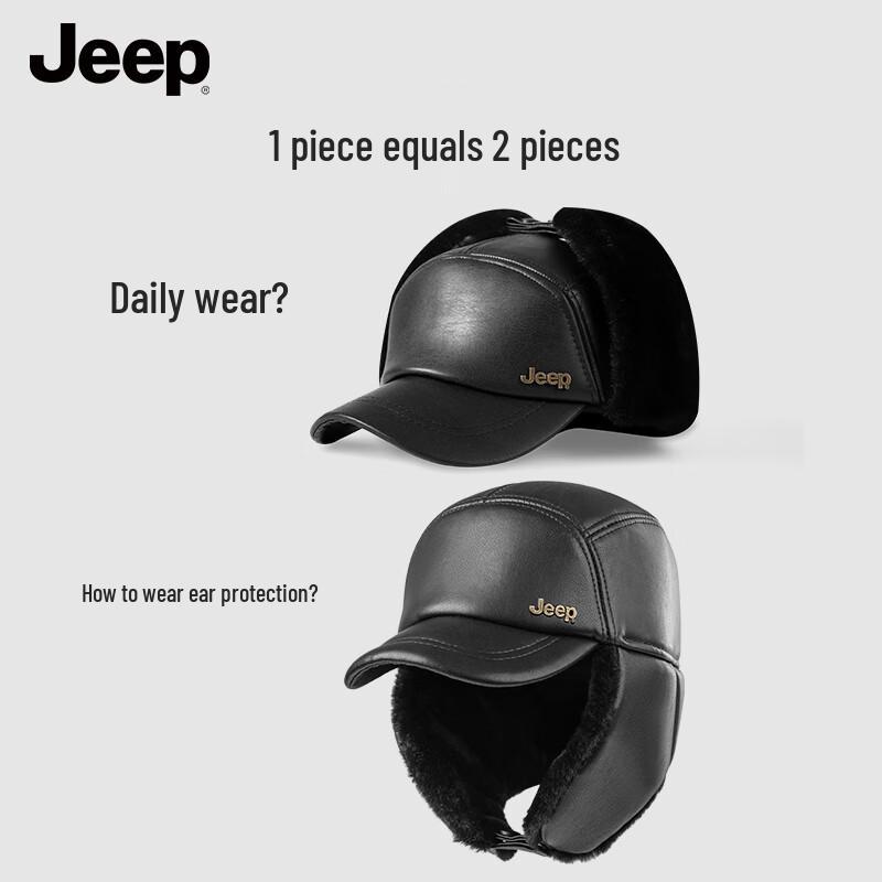 JEEP Men's Winter Thermal Earflap Baseball Cap