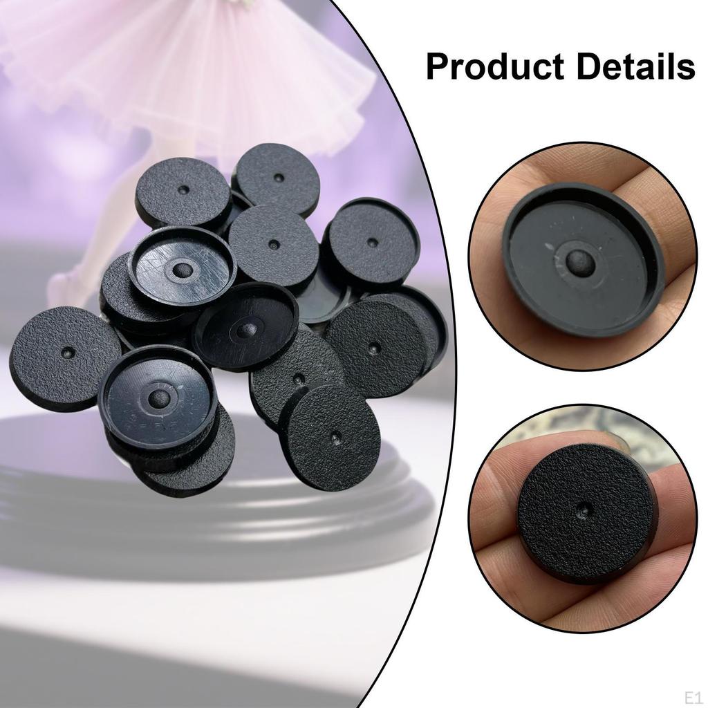 Gaming Miniatures Bases Game Figures Display 25mm Accessories Black Storage Table Games Showcase