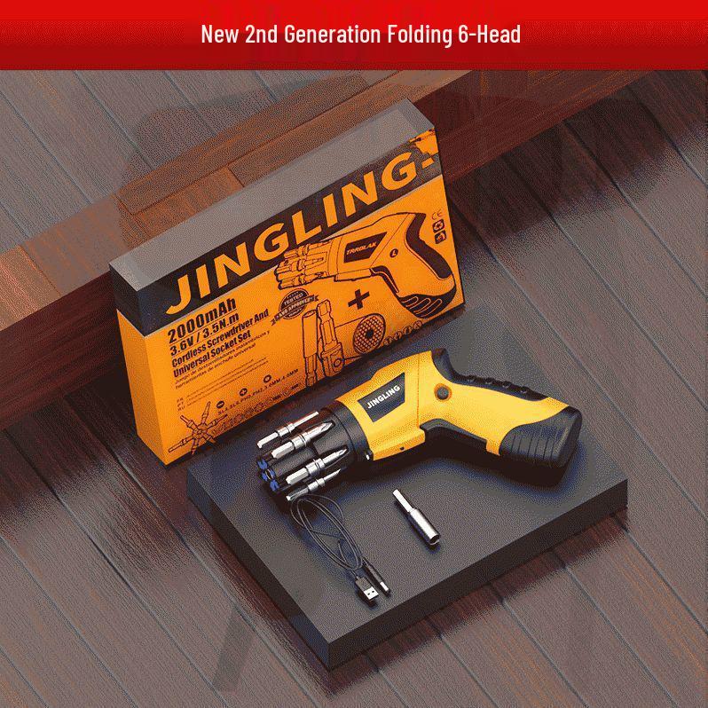 Compact Multi-Purpose Electric Screwdriver with Rechargeable Lithium Battery