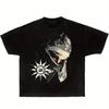 American Y2K Unisex Retro Cartoon Pattern Cotton Graphic Print T-shirt Summer New Tee Men Women Streetwear Harajuku Fashion Loose Casual Oversized Top