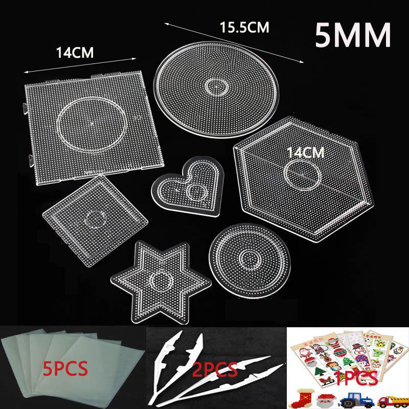 2.6/5Mm Mini Hama Beads Template Toy Diy Perler Tool Beads Educational Tangram Jigsaw Puzzle Iron Beads Tool Free Shipping