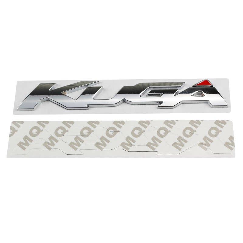 1Pc 3D Metal Badge Letter Car Tail Rear Trunk Emblem Sticker Decoration For KUGA Logo Car Accessories
