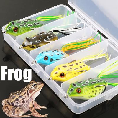 Topwater Frog Lure Kit Set Lot - Especially For Bass Snakehead - Freshwater Saltwater Soft Bait