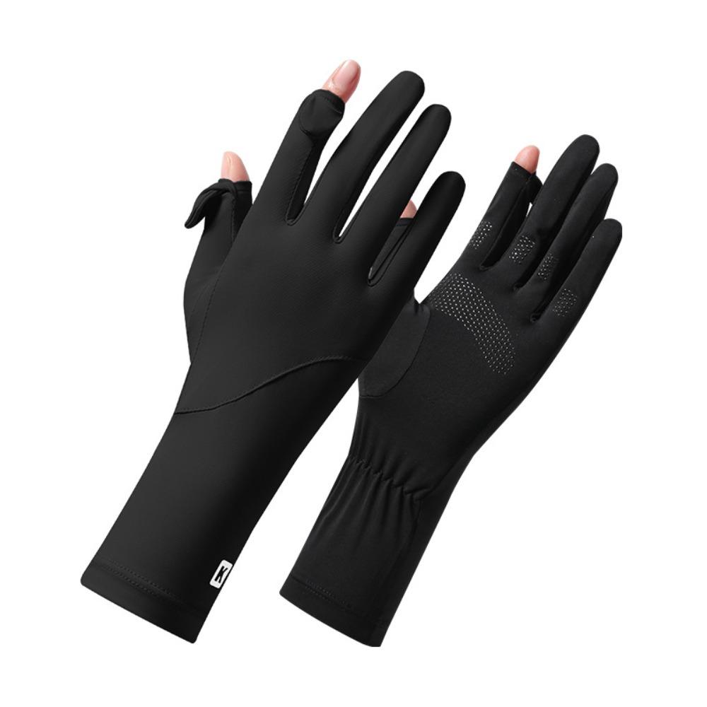 Breathable Sun Protection Riding Gloves Ice Silk Summer Driving Gloves  Ladies