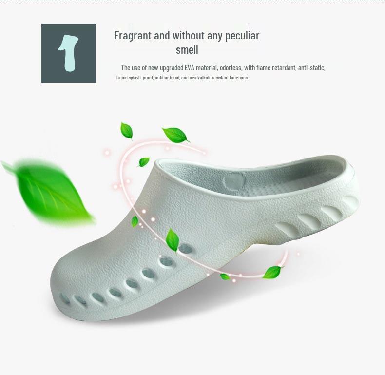 Non-Slip Closed Toe Surgical Slippers: Lab & Operating Room Protective Footwear for Nurses