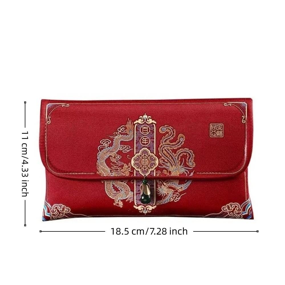 Lucky Money Red Envelope Embroidery Brocade Money Bags Traditional Money Pocket Celebration