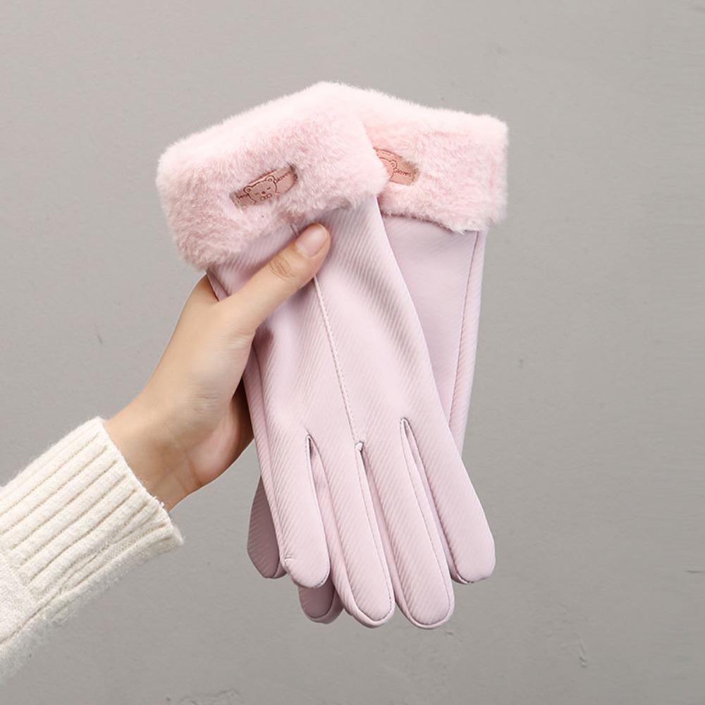 Touchscreen Women Winter Gloves Thick Cycling Mittens Fashion Plush Gloves  Outdoor