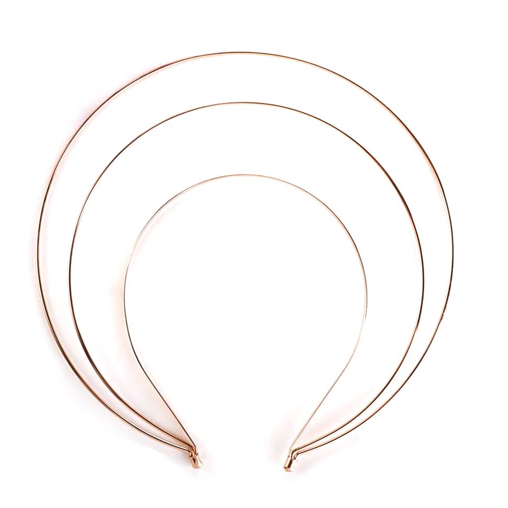 Fasce Metalliche Lisce per Capelli da Donna Fai da Te Artigianato Telaio Sottile in Filo d'Acciaio Fascia per Capelli