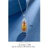 925 Sterling Silver Sweet Simple Yellow Round Zircon Necklace Birthday Party Anniversary Wedding Gift