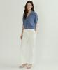 Lingseoul Open Collar Cotton Knit-Blue