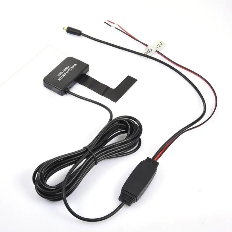 12V Glass Mount External Car Radio Antenna Suitable For Enhances Digital Sound Reception And Easy Adhesive Installation