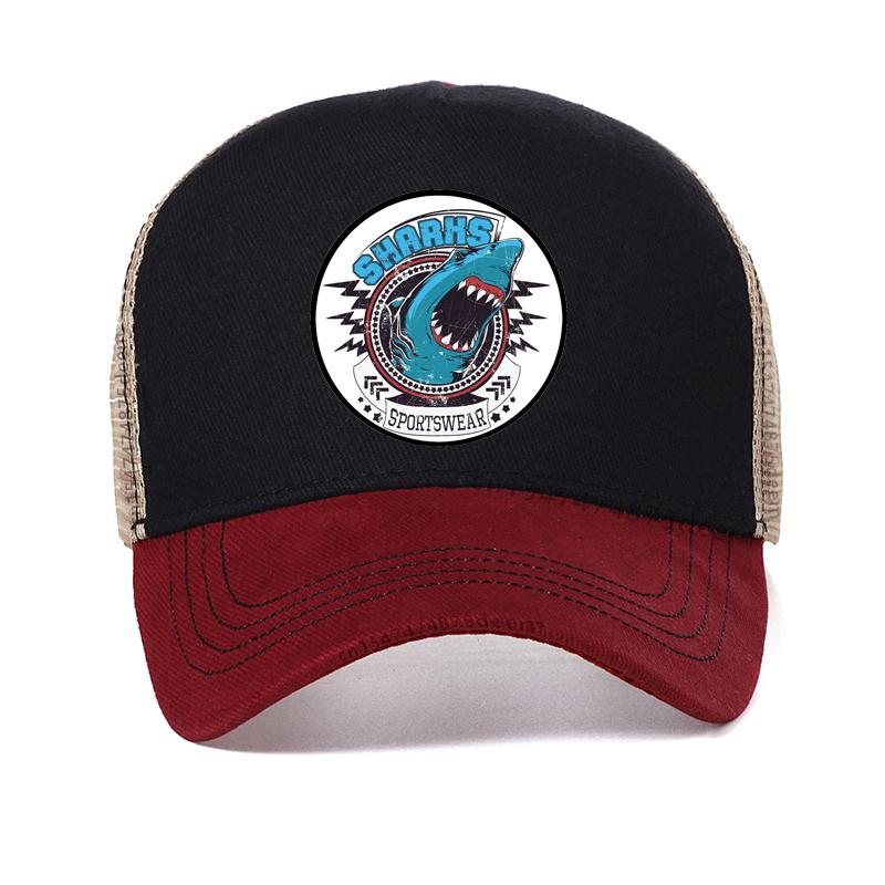

High Quality Fashion Animal Shark Baseball Cap Unisex Women Hip Hop Dad Mesh Trucker Hat Bones Casquette Adjustable