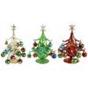 Glass Christmas Tree Decoration Handicraft for Tabletop Party Collectible