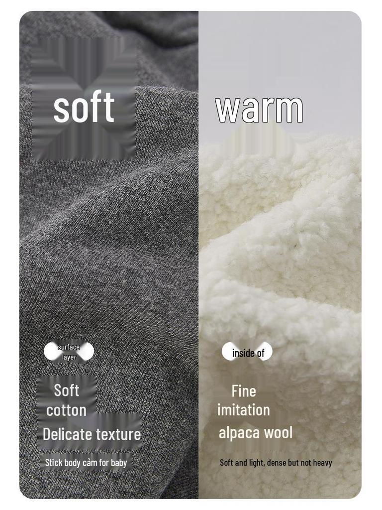 Leggings neri foderati in pile antibatterici per bambina per Autunno e Inverno