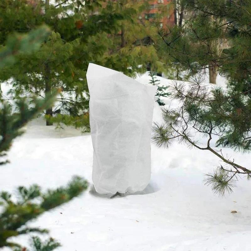 Winter Shrub Plant Protective Cover Small Tree Frostproof Fabric Garden Potted Plant Against Cold Tool Warm Cloth Drawstring Bag