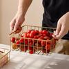 Fruit Bowl Washing Fruit Hollow Drain Basket Iron Fruit Basket Living Room Coffee Table Net Red Fruit Plate Snack Storage Basket