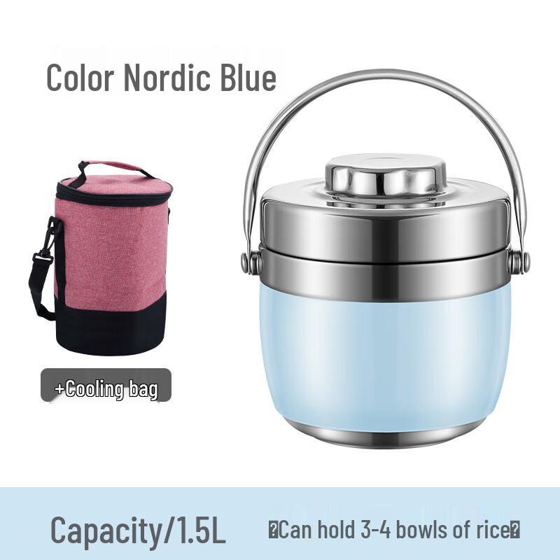 Sweet Elegant 304 Stainless Steel Double Layer Insulated Lunch Box