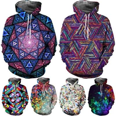 3d Printed Geometry Graphic Hoodie For Women Colorful Vertigo Hypnotic Funny Hoodies Casual Cool Couple Pullover Sweatshirts