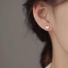 Brushed Love Heart 925 Sterling Silver Stud Earrings - 2025 Luxury Style Women's Ear Ornaments