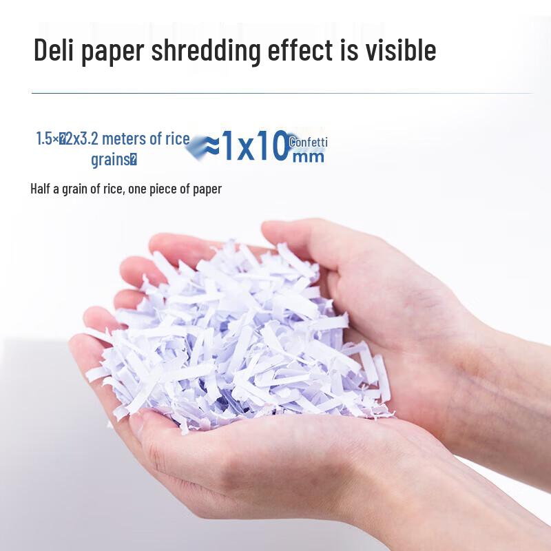 Deli Commercial Office Paper Shredder CN Plug (adapter Included)