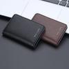 Fashion PU Leather Card Holder Multiple Card Slots Ultra-thin Small Wallet Folding Multi-Function Purse Men