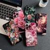 Cover for Apple iPhone 12 13 Pro XS Max Mini ProMax X XR Air 13Pro Casing Phone Case Elegant Pink Rose Flower Bloom Peony