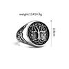 European and American Retro Stainless Steel Men's Ring Glossy Viking Tree of Life Ring