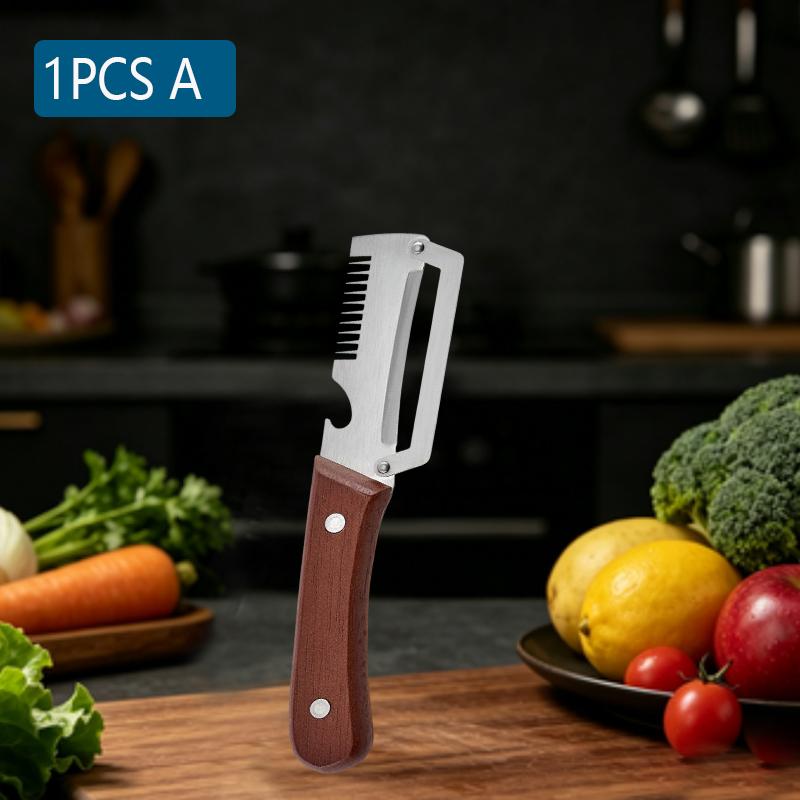 WXCOO MultiFunction Peeler Kitchen Stainless Steel Vegetable Peeler Fruit Knife 2-in-1 Bottle Opener Kitchen-Specific Peeler