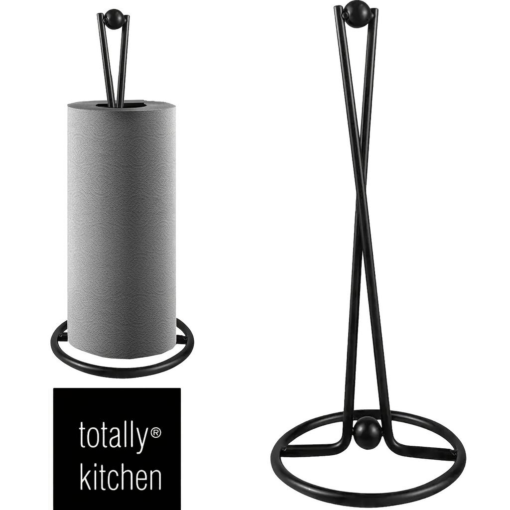 Paper Towel Holder/Iron Tabletop Roll Holder/Kitchen Dining Living Room/Multi-functional Organizer(Silvery and Black)