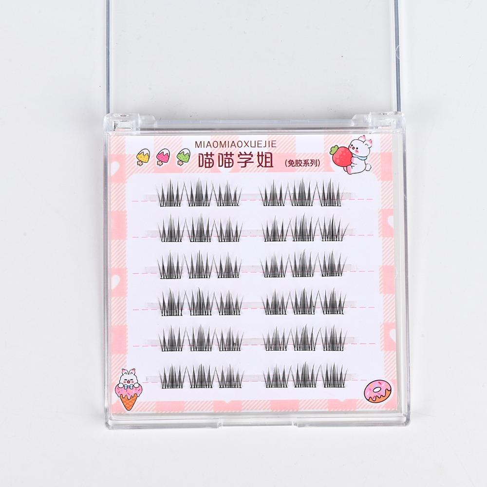 Anime Cosplay Manga Lashes With Jelly Glue Strips Cat Elf Eyelashes Makeup Supplies