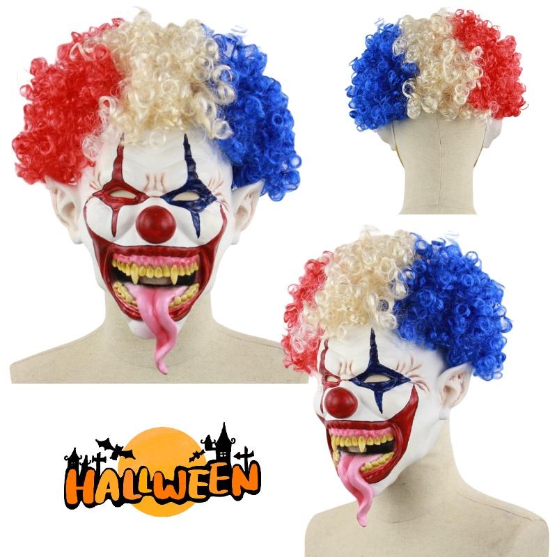 Explosive Head Clown Latex Mask For Halloween Horror Escape Room Haunted House