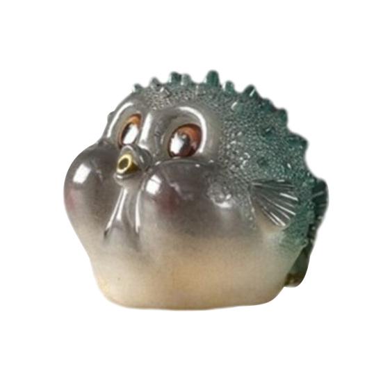 

Тримач для пахощів у формі риби-фугу Смоляна фігурка риби-фугу для чайної церемонії Кадильниця Настільна прикраса для дому, офісу, чайної кімнати 1pc зелений