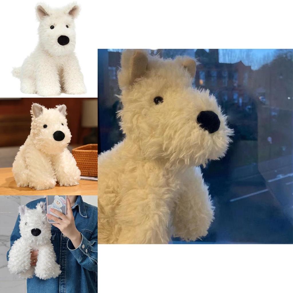 White/brown West Highland Terrier Plush Toy Pillow For Sleeping And Cuddling Great Birthday Gift For Boys And Girls