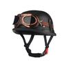 Vintage Military Style Half Face Motorcycle Helmet Harley Riders - ABS Shell 3C Certified Unisex Multiple Colors Visor