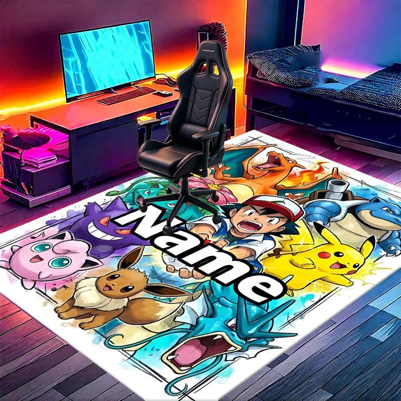 Custom Name Personalized Card Game Print Carpet, Versatile Home Decor Rug, for Playroom, Apartment, Balcony, Entryway, Hallway Gift