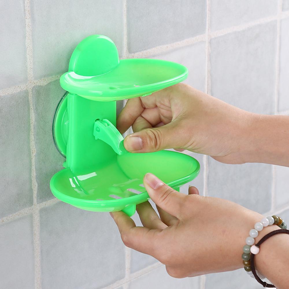 Pack Soap Holder LeafShape Self Draining Soap Dish Holder, Not Punched