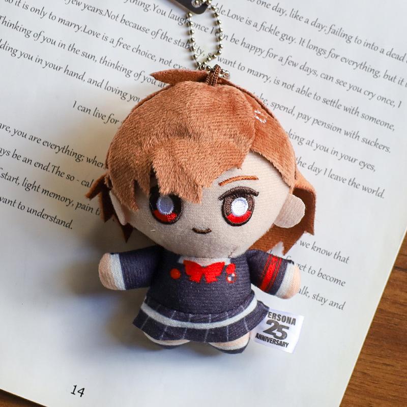 Kawaii Anime Persona Plush Doll Peripheral Keychain Cute Cartoon Stuffed Animals Pendant Toys Gifts Cuddly Fluffy Huggable Comfort Adorable Soft