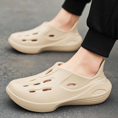 EVA Coconut Hole Shoes Men's Bag Head Breathable Sandals Fashion Beach Non-slip Foot Cover Breathable Cool Slippers