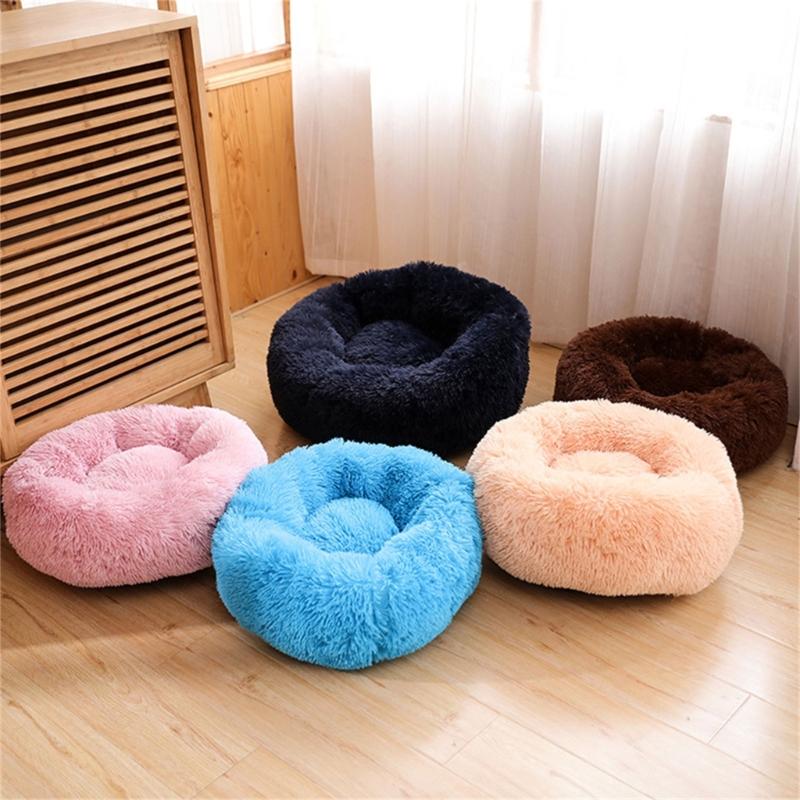 Cat Bed for Indoor Cat Winter Soft Round Sofa Bed Handmade for Small Kitten